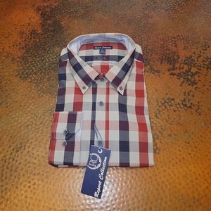 Brand New With Tags Report Collection Button Up Dress Shirt Men's Size XL